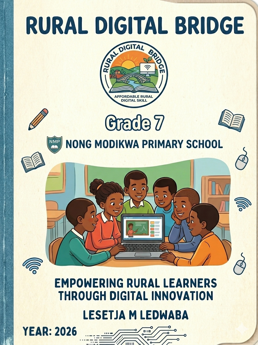 Cover of the Rural Digital Bridge Grade 7 Learner Book by Lesetja M Ledwaba