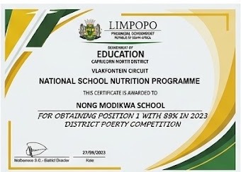 National School Nutrition Programme (Position 6 Provincial)